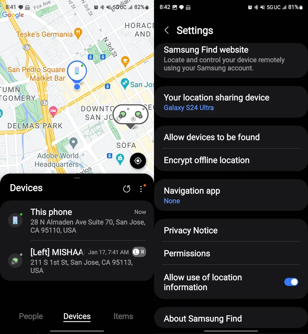 Ứng dụng Samsung Find trên Galaxy S24 series. Ảnh: Mishaal Rahman