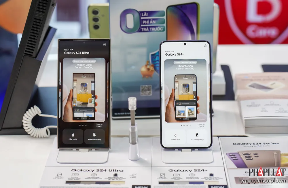 Samsung Galaxy S24 series thu hút nhờ các tính năng AI. Ảnh: TIỂU MINH Samsung Galaxy S24 series thu hút nhờ các tính năng AI. Ảnh: TIỂU MINH