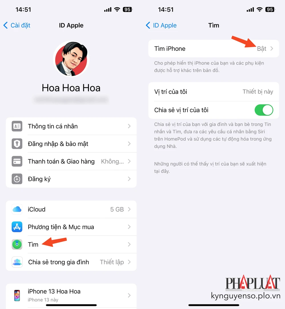 Yêu cầu người bán tắt tính năng Find my iPhone trước khi mua. Ảnh: MINH HOÀNG