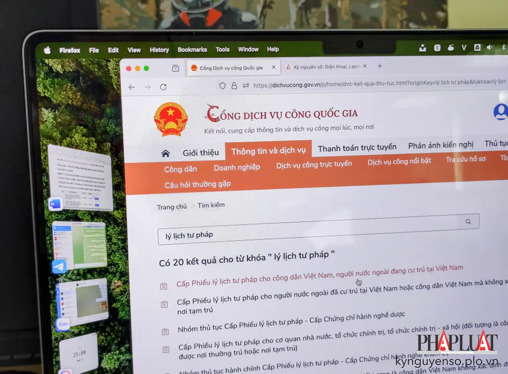 Cách làm phiếu lý lịch tư pháp online năm 2024. Ảnh: MINH HOÀNG