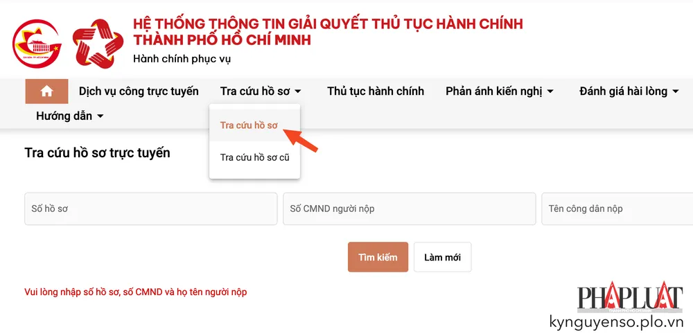 Tra cứu tiến độ cấp phiếu lý lịch tư pháp online. Ảnh: MINH HOÀNG