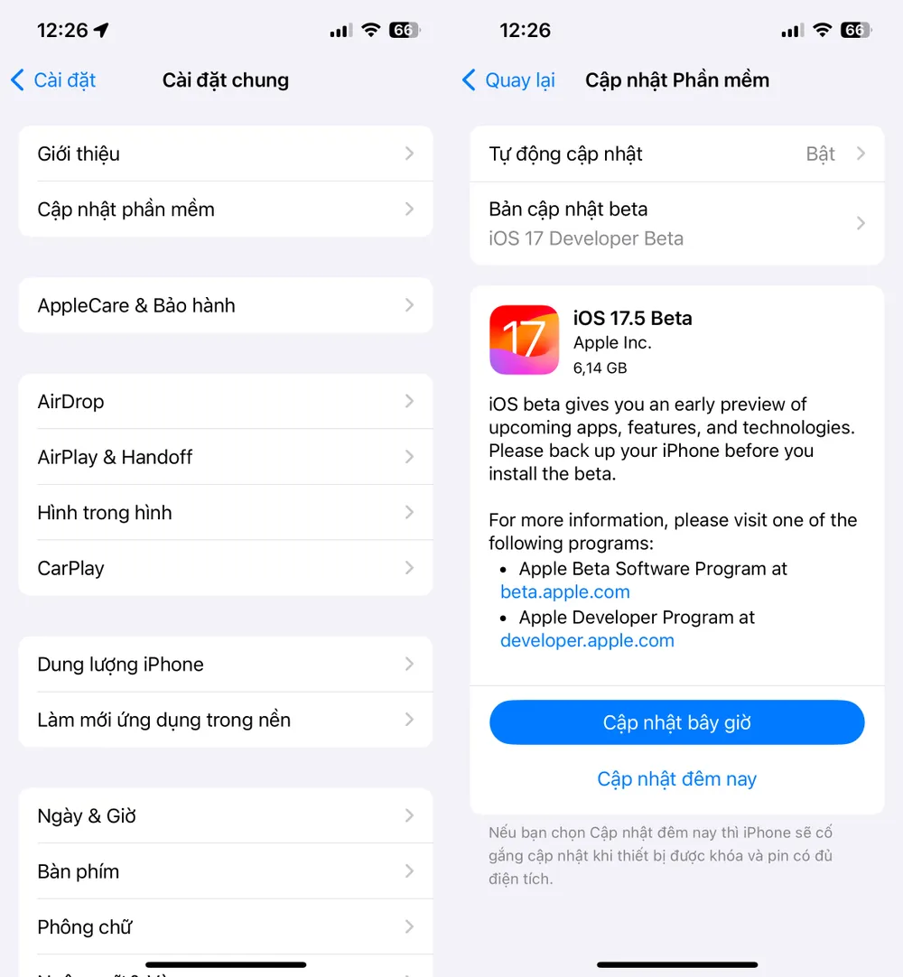 Apple bổ sung tính năng mới trên iOS 17.5 giúp người dùng iPhone hạn chế bị theo dõi. Ảnh: TIỂU MINH Apple bổ sung tính năng mới trên iOS 17.5 giúp người dùng iPhone hạn chế bị theo dõi. Ảnh: TIỂU MINH