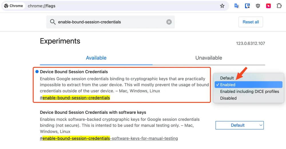 Bật tính năng DBSC để tránh bị mất Facebook, YouTube. Ảnh: TIỂU MINH