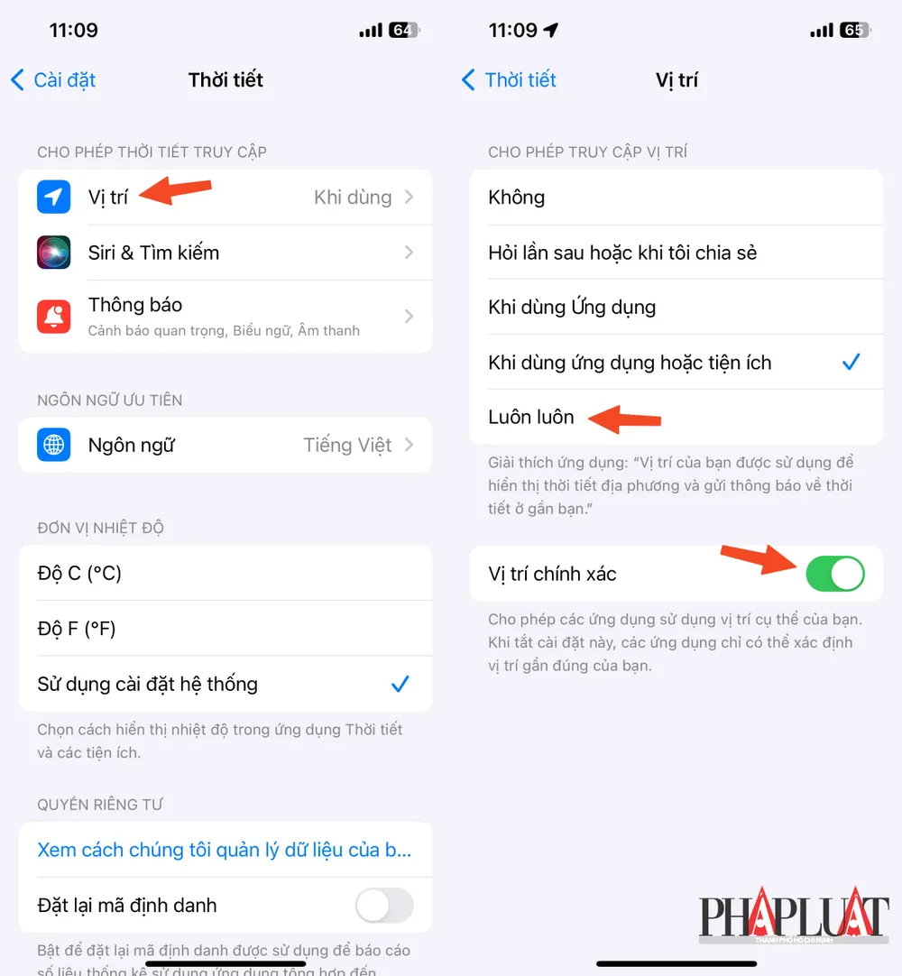 Cách nhận cảnh báo trời mưa chính xác hơn. Ảnh: MINH HOÀNG