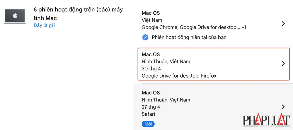 Cách đăng xuất tài khoản Google từ xa để tránh mất dữ liệu. Ảnh: MINH HOÀNG Cách đăng xuất tài khoản Google từ xa để tránh mất dữ liệu. Ảnh: MINH HOÀNG