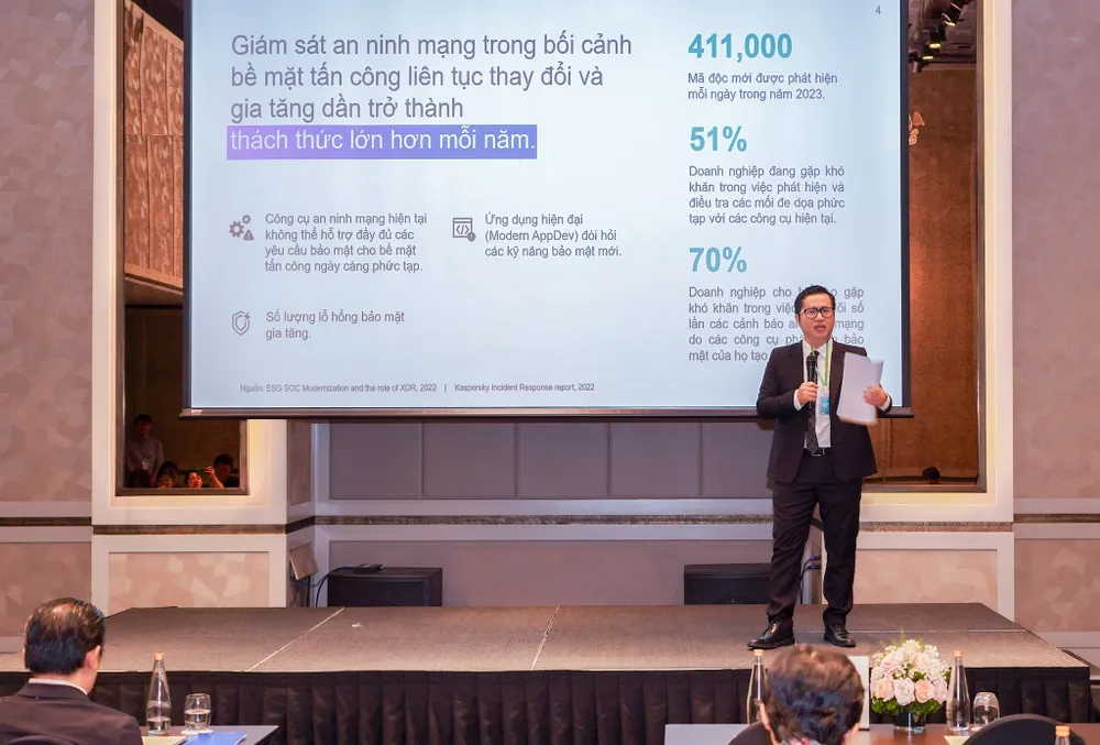 Ông Ngô Tấn Vũ Khanh, Giám đốc mảng doanh nghiệp của Kaspersky tại Việt Nam. Ảnh: TIỂU MINH Ông Ngô Tấn Vũ Khanh, Giám đốc mảng doanh nghiệp của Kaspersky tại Việt Nam. Ảnh: TIỂU MINH