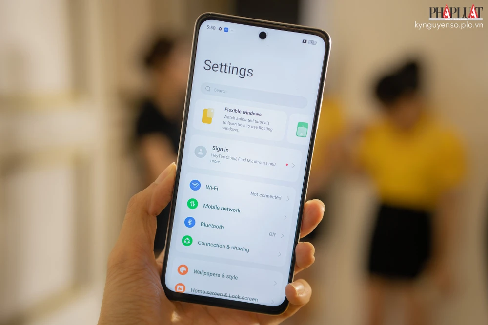 Màn hình realme C55. Ảnh: TIỂU MINH Màn hình realme C55. Ảnh: TIỂU MINH