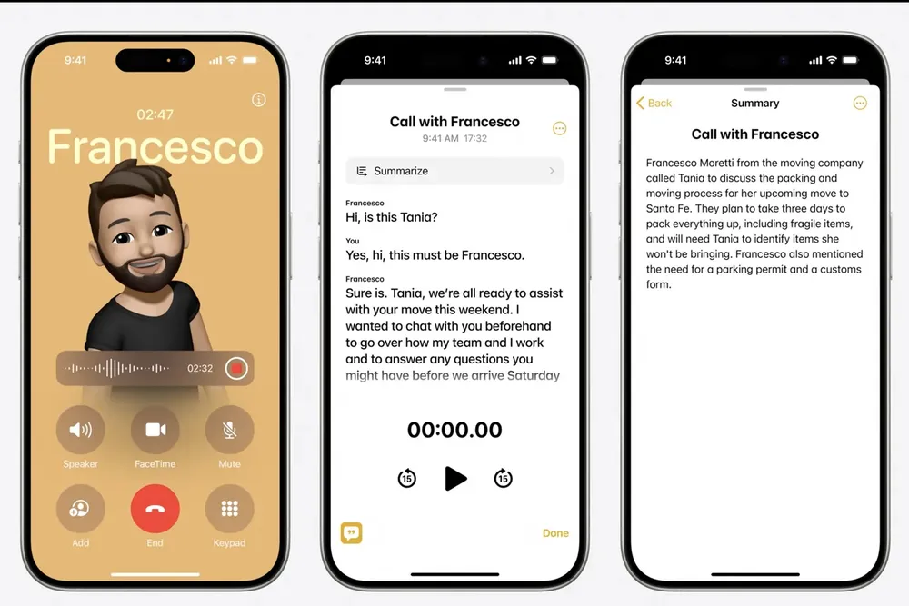 Tin công nghệ 11-6: Cách ghi âm cuộc gọi trên iPhone sau khi cập nhật iOS 18 beta. Ảnh: Apple Tin công nghệ 11-6: Cách ghi âm cuộc gọi trên iPhone sau khi cập nhật iOS 18 beta. Ảnh: Apple