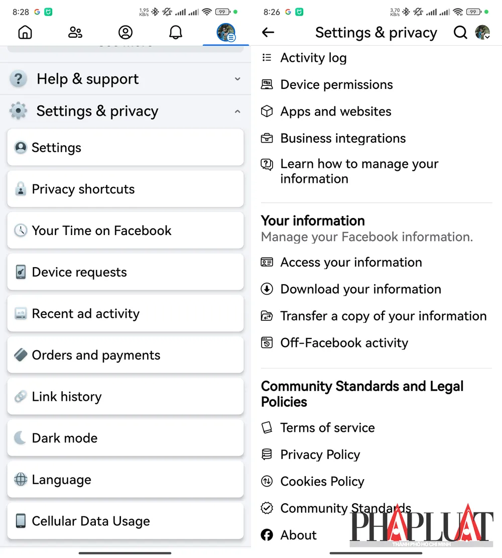 Cách từ chối cung cấp dữ liệu cho Facebook để đào tạo AI. Ảnh: MINH HOÀNG