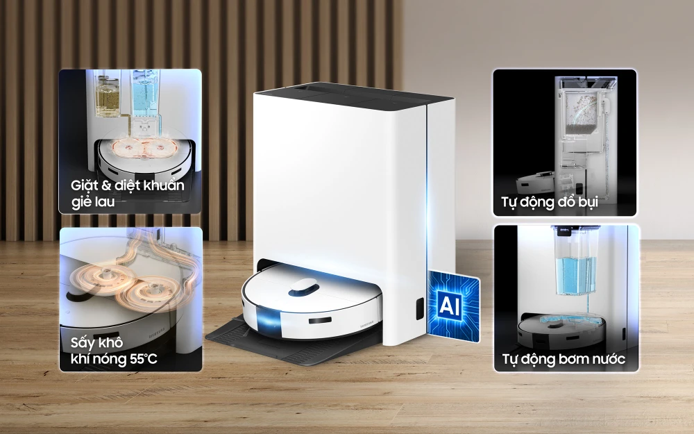 Tin công nghệ 4-7: Robot hút bụi Samsung Bespoke Jet Bot nổi bật với nhiều tính năng AI. Tin công nghệ 4-7: Robot hút bụi Samsung Bespoke Jet Bot nổi bật với nhiều tính năng AI.