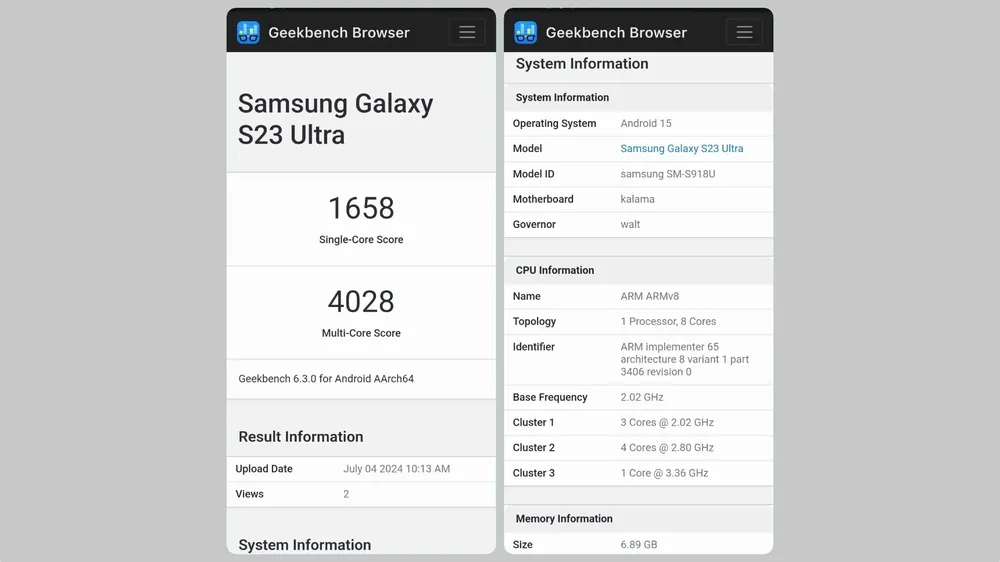 Tin công nghệ 10-7: Một chiếc Galaxy S23 Ultra vừa được phát hiện chạy One UI 7 (Android 15). Tin công nghệ 10-7: Một chiếc Galaxy S23 Ultra vừa được phát hiện chạy One UI 7 (Android 15).