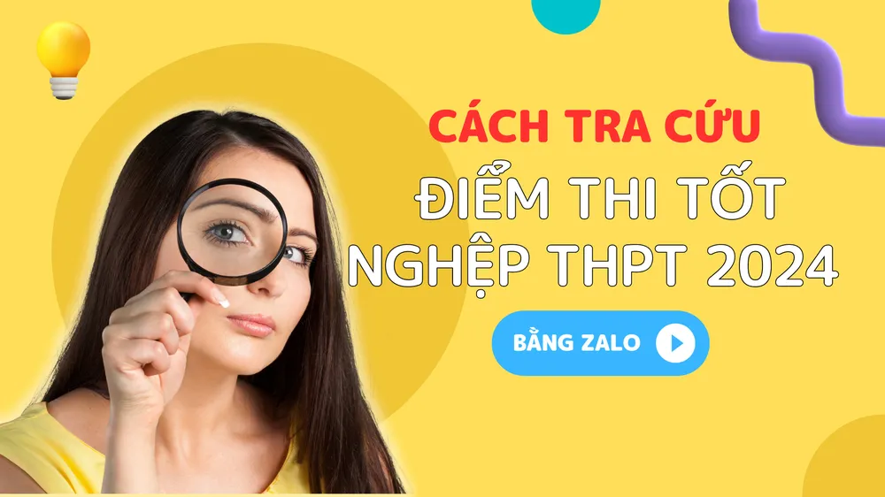 Tra cứu điểm thi tốt nghiệp THPT 2024 bằng Zalo ngay tại nhà. Ảnh: MINH HOÀNG Tra cứu điểm thi tốt nghiệp THPT 2024 bằng Zalo ngay tại nhà. Ảnh: MINH HOÀNG