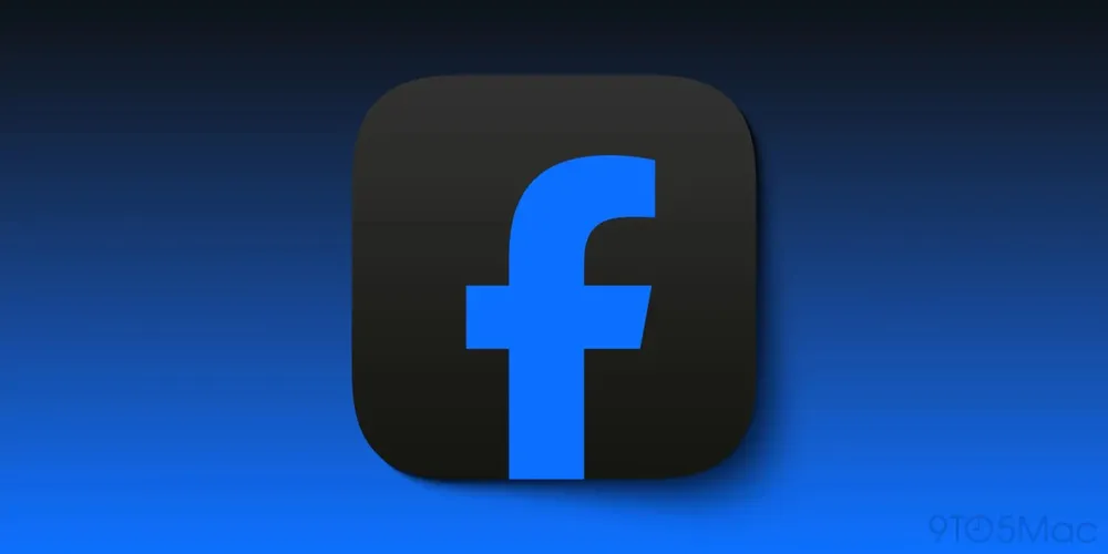 Biểu tượng ứng dụng Facebook bỗng nhiên chuyển sang màu đen. Ảnh: 9to5mac Biểu tượng ứng dụng Facebook bỗng nhiên chuyển sang màu đen.