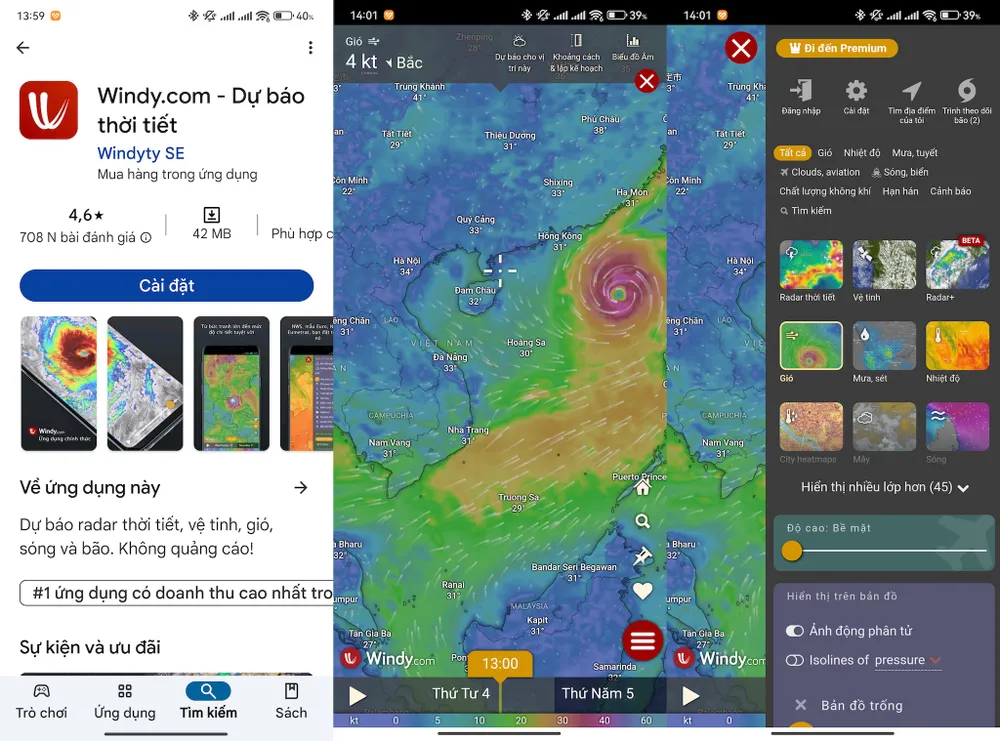 Cách theo dõi đường đi của cơn bão số 3 (bão Yagi). Ảnh: MINH HOÀNG