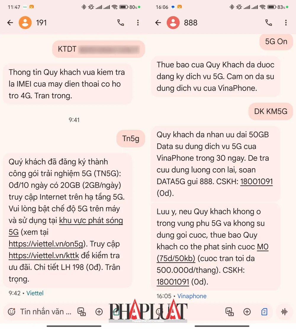Cách đăng ký 5G miễn phí để trải nghiệm. Ảnh: MINH HOÀNG Cách đăng ký 5G miễn phí để trải nghiệm. Ảnh: MINH HOÀNG