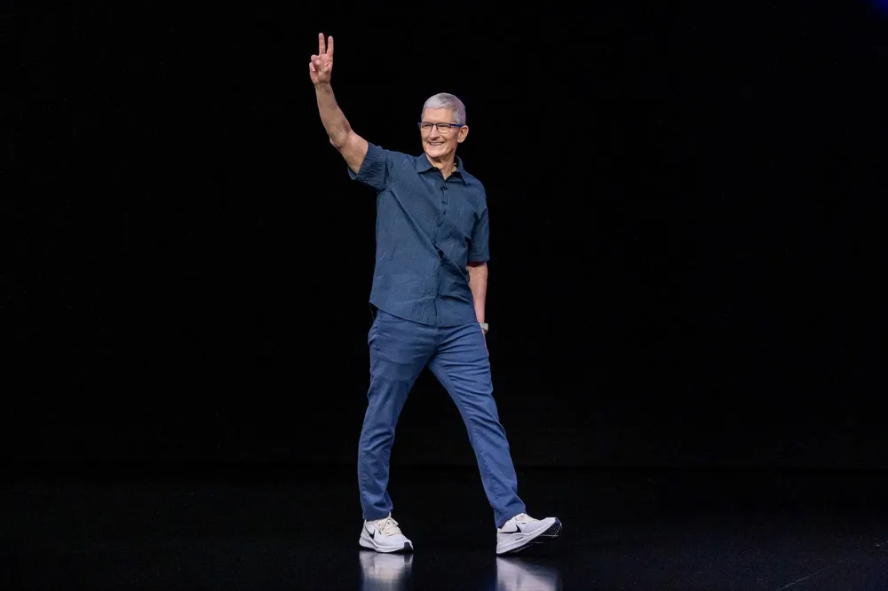 ceo Apple Tim Cook tại một sự kiện. Ảnh: David Paul Morris/Bloomberg