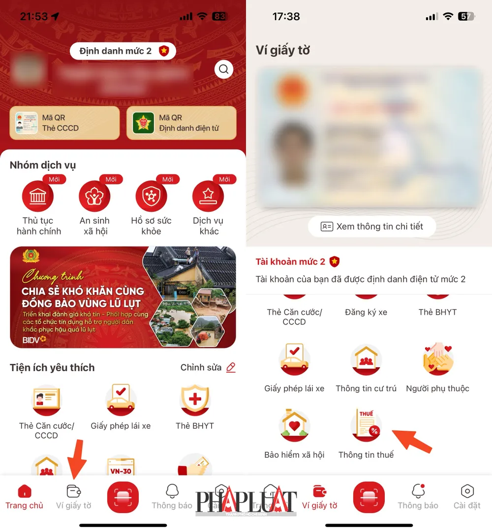 Đăng nhập vào ứng dụng VNeID. Ảnh: MINH HOÀNG