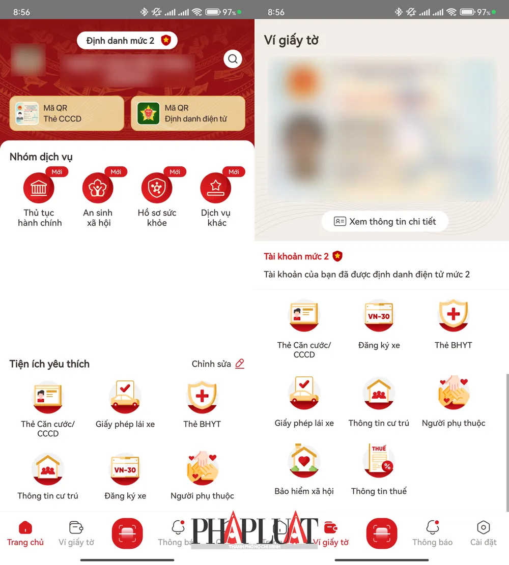 Ứng dụng VNeID được điều chỉnh một số chức năng, sửa lỗi. Ảnh: MINH HOÀNG
