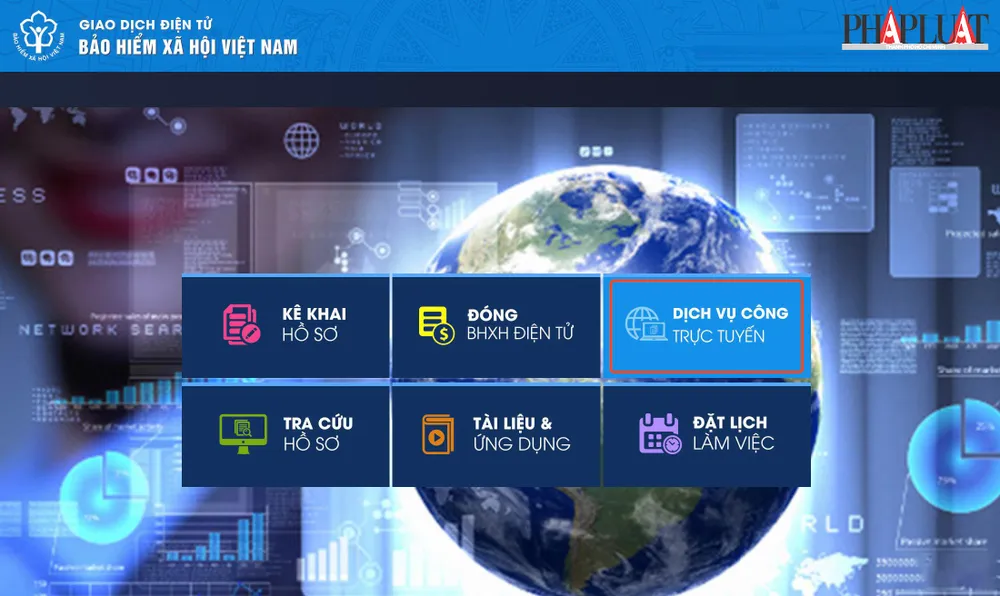 Website chính thức của BHXH Việt Nam. Ảnh: TIỂU MINH