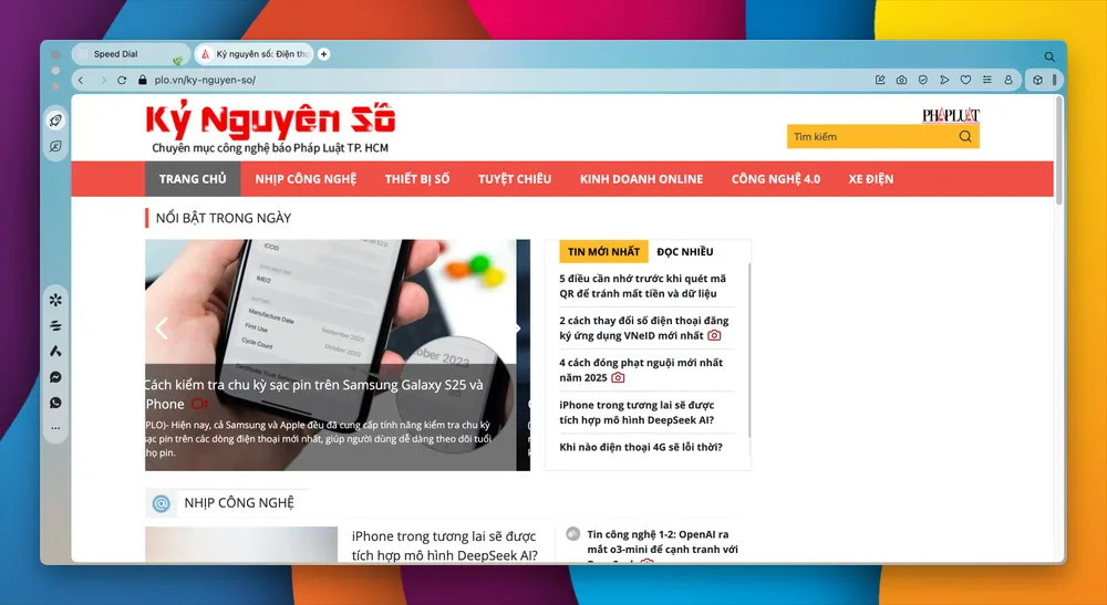 Tin công nghệ 5-2: Opera Air, trình duyệt tập trung vào chánh niệm.