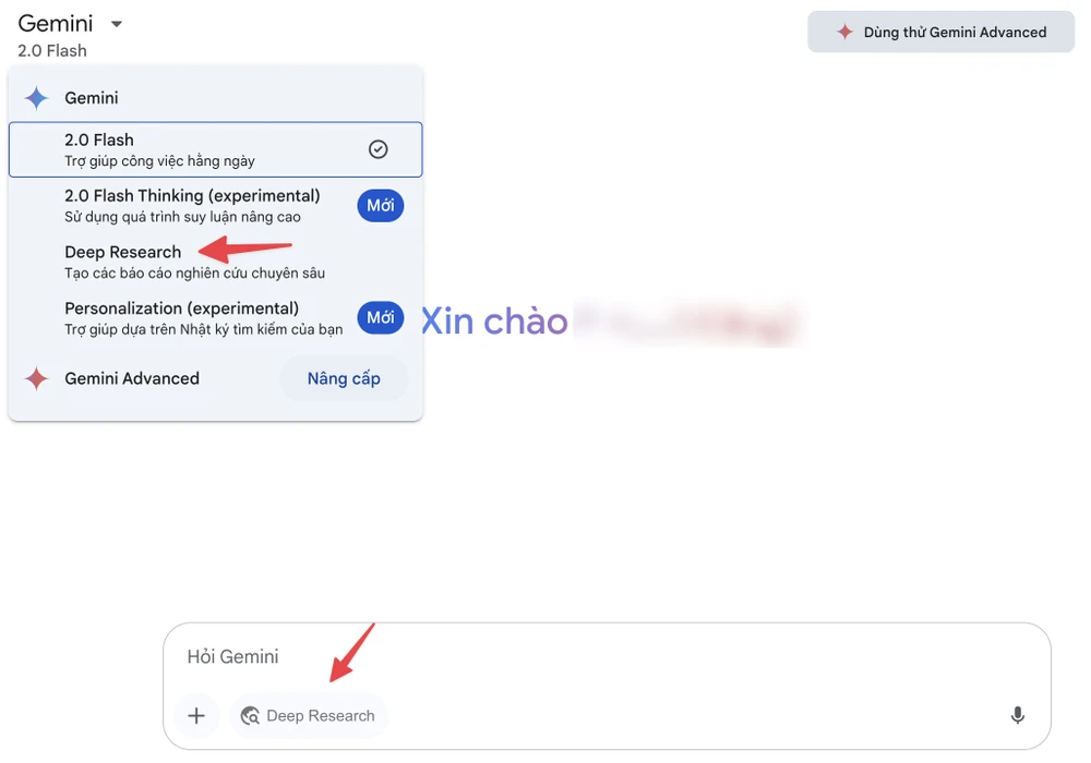 Tin công nghệ 16-3: Google bổ sung tính năng Deep Research miễn phí cho người dùng Gemini. Ảnh: TIỂU MINH Tin công nghệ 16-3: Google bổ sung tính năng Deep Research miễn phí cho người dùng Gemini. Ảnh: TIỂU MINH