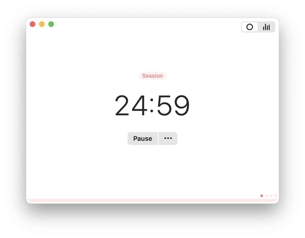 Một ứng dụng hỗ trợ Pomodoro. Ảnh: TIỂU MINH Một ứng dụng hỗ trợ Pomodoro. Ảnh: TIỂU MINH