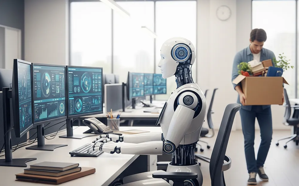 Tương lai nghề nghiệp dưới bóng AI, bạn còn giữ được chỗ ngồi bao lâu? Ảnh minh họa: AI