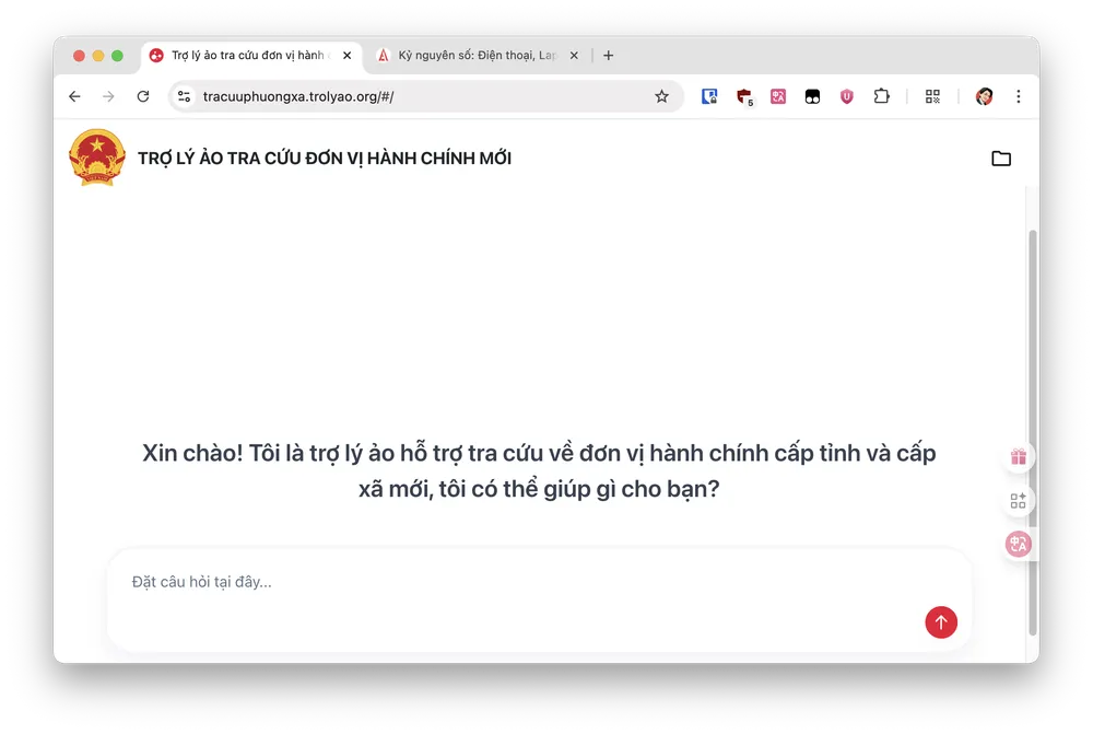 Tin công nghệ 2-7: Cách tra cứu đơn vị hành chính mới bằng AI. Ảnh: TIỂU MINH Tin công nghệ 2-7: Cách tra cứu đơn vị hành chính mới bằng AI. Ảnh: TIỂU MINH