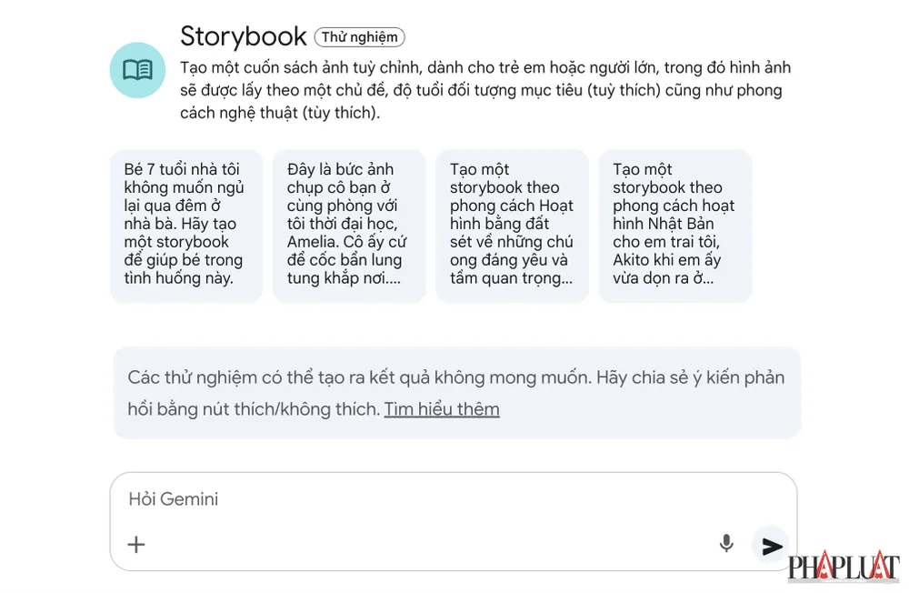 Tạo cuốn sách tùy chỉnh cho trẻ em bằng AI. Ảnh: MINH HOÀNG