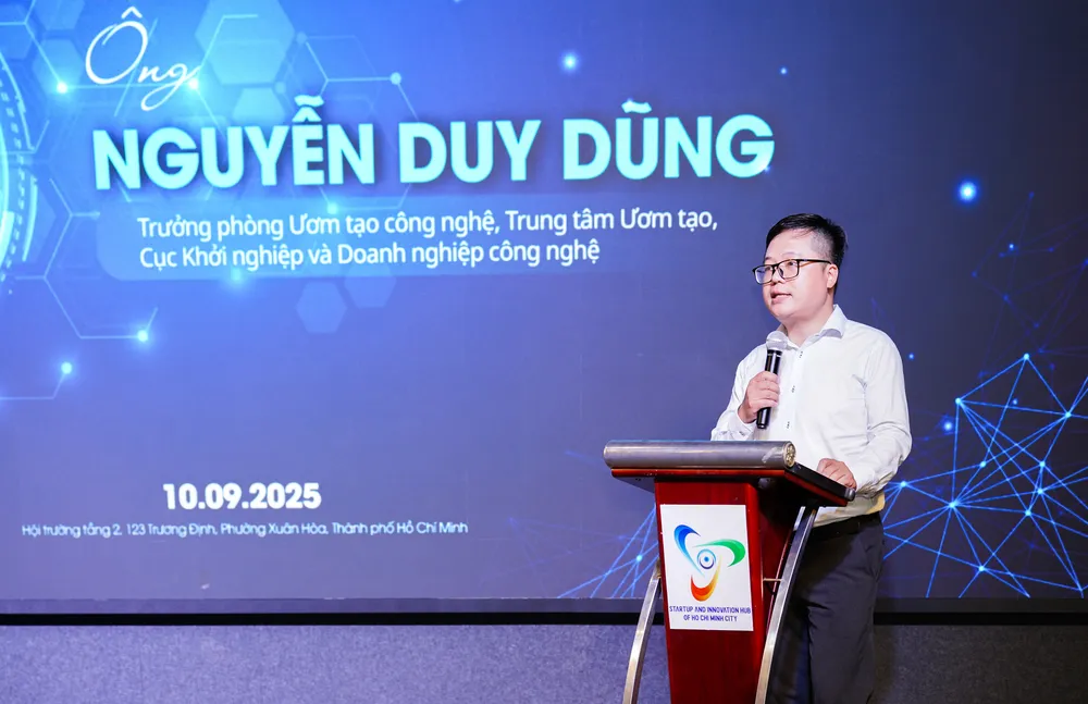Ông Nguyễn Duy Dũng, Trưởng phòng Ươm tạo công nghệ, Cục Khởi nghiệp và Doanh nghiệp công nghệ (Bộ KH&CN). Ảnh: MINH HOÀNG