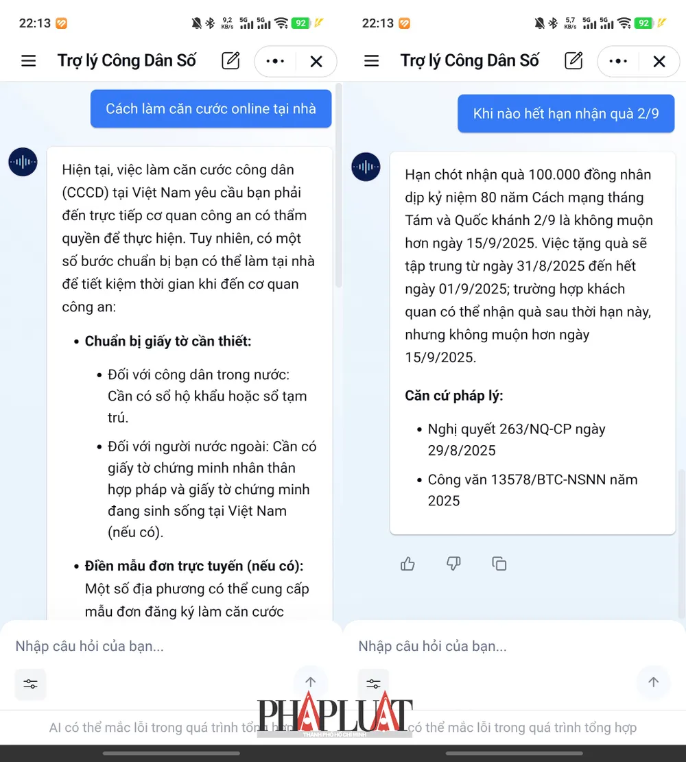 Tra cứu các thủ tục hành chính ngay trên Zalo bằng AI. Ảnh: MINH HOÀNG