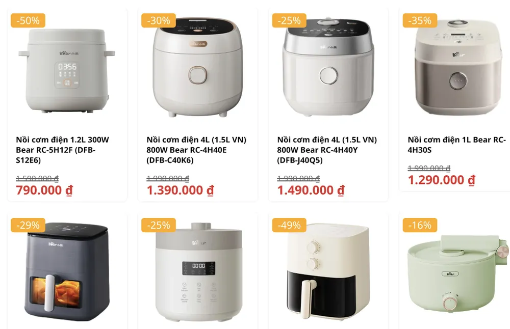 Nhiều thiết bị gia dụng thông minh cũng được giảm giá mạnh trong đợt này.