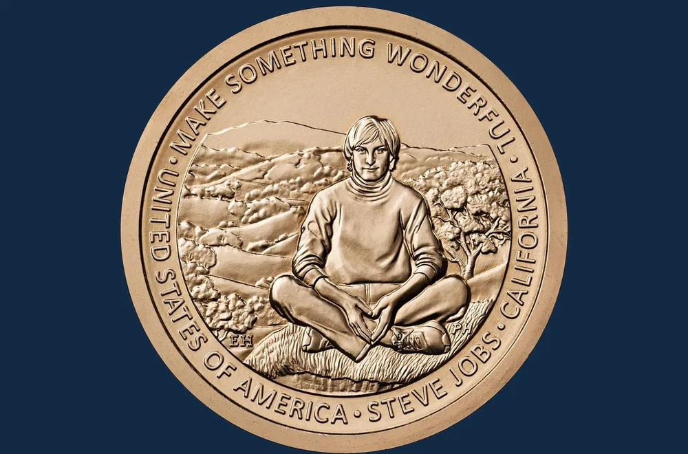 Tin công nghệ 16-10: Đồng xu kỉ niệm có in hình Steve Jobs. Ảnh: Sở đúc tiền Hoa Kỳ