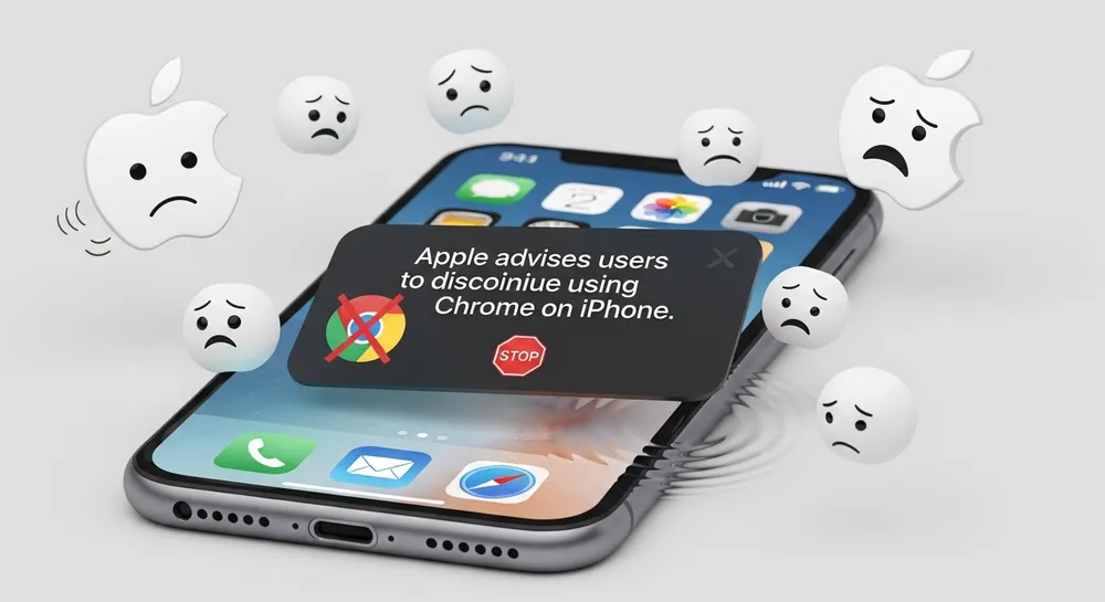 Apple khuyến cáo người dùng nên ngừng sử dụng trình duyệt Chrome. Ảnh: AI