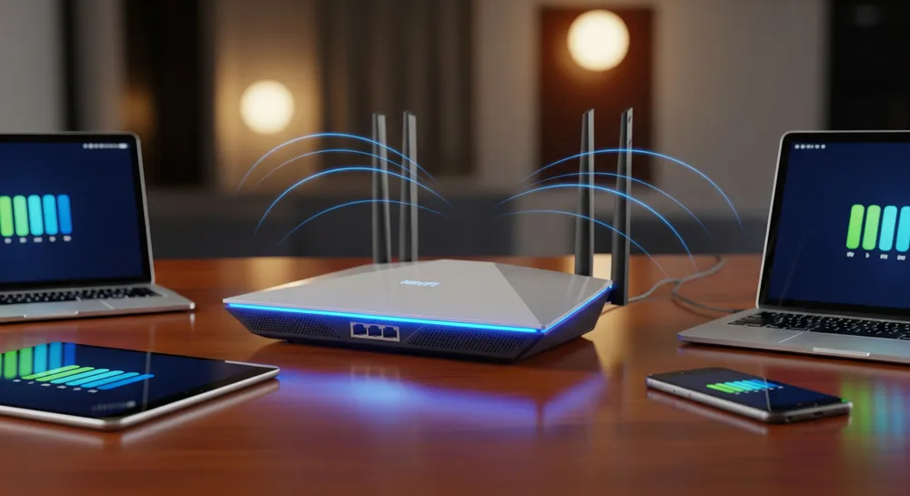 Tránh đặt router WiFi ở trong kẹt, góc tường hoặc tầng hầm.