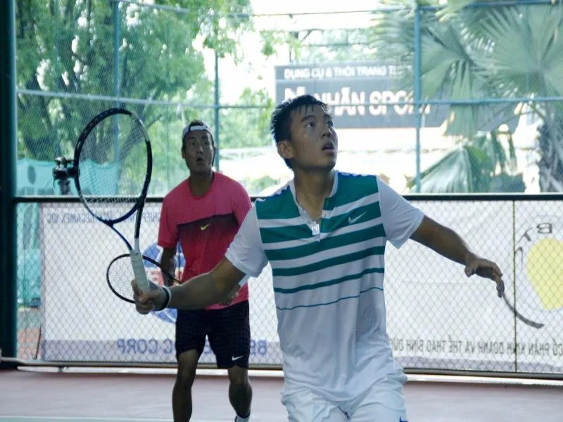 Đôi Hoàng Nam - Ouyang chật cật thắng hai set cùng tỉ số 7/6. ẢNH: MFs