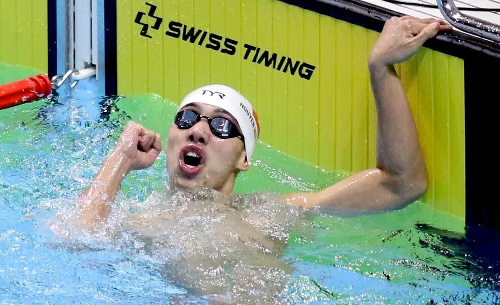 Kình ngư Nguyễn Huy Hoàng vô địch 1.500 m tự do. ẢNH: MQ