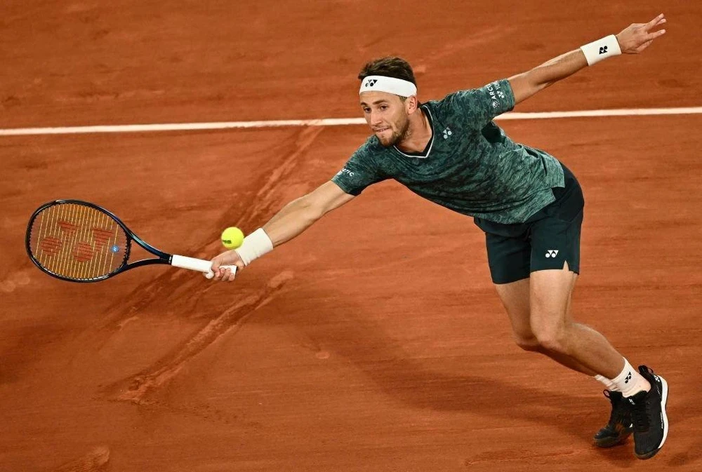 Hạt giống số 8 - Casper Ruud lọt vào bán kết Pháp mở rộng. Ảnh: GETTY