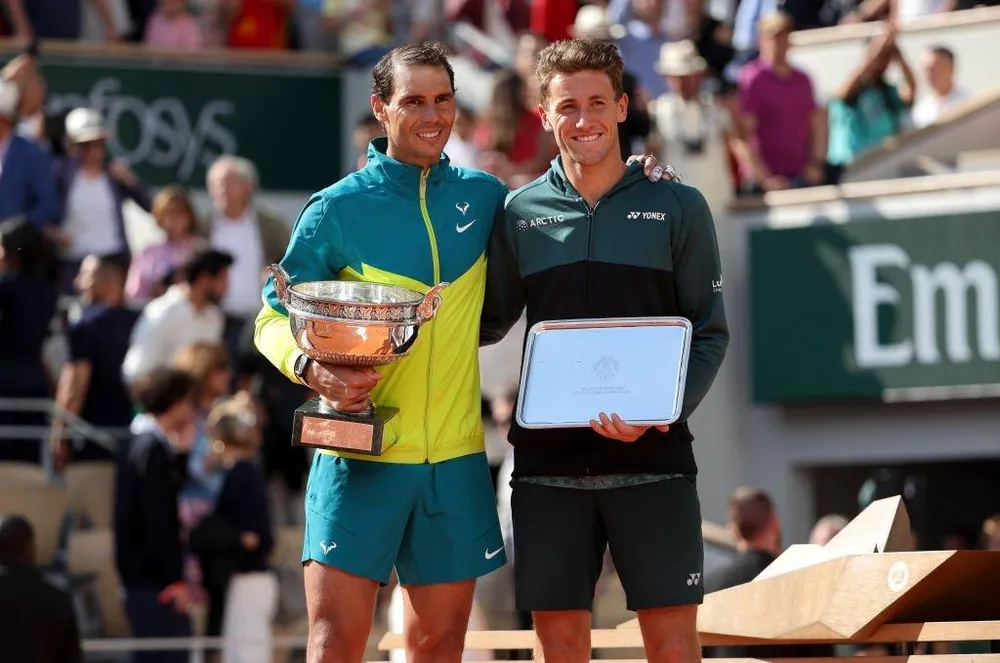 Nadal dễ dàng vượt qua đàn em Casper Ruud, lần thứ 14 đăng quang Roland Garros. Ảnh: GETTY