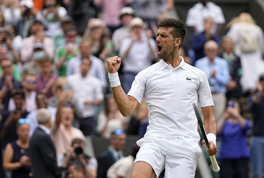 Tay vợt số 3 thế giới đầy biểu cảm sau chiến thắng ngược dòng. Ảnh: GETTY