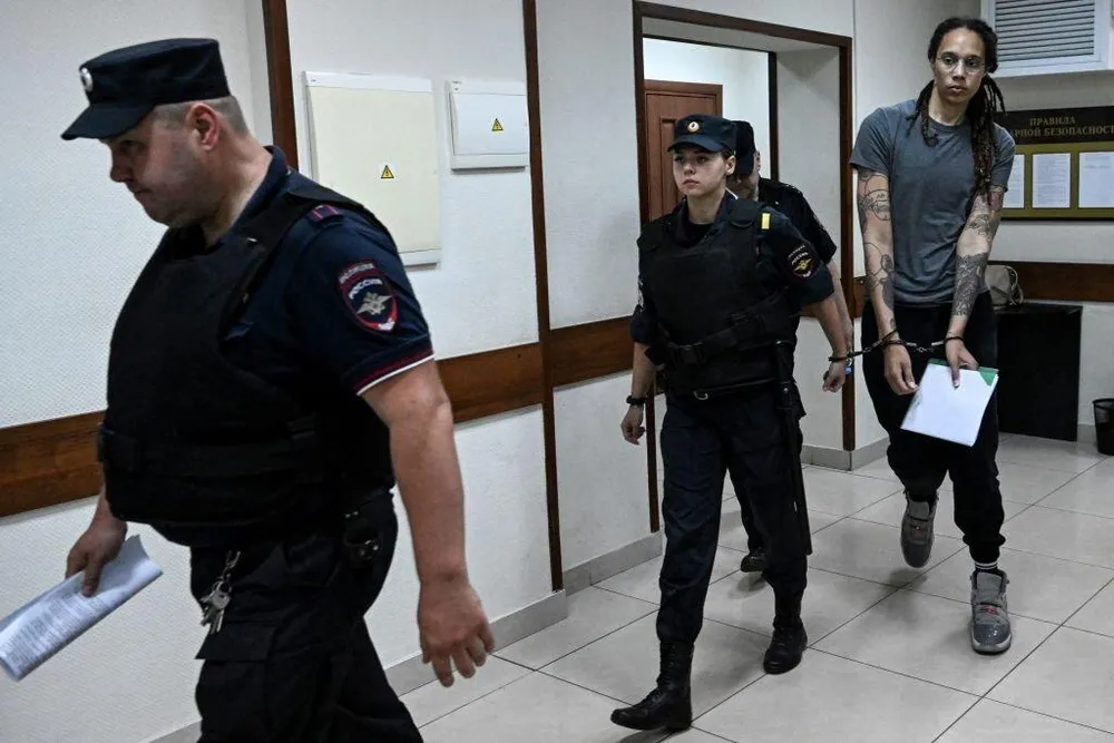 Griner hiện đang bị giam giữ tại Nga. Ảnh: GETTY Griner hiện đang bị giam giữ tại Nga. Ảnh: GETTY