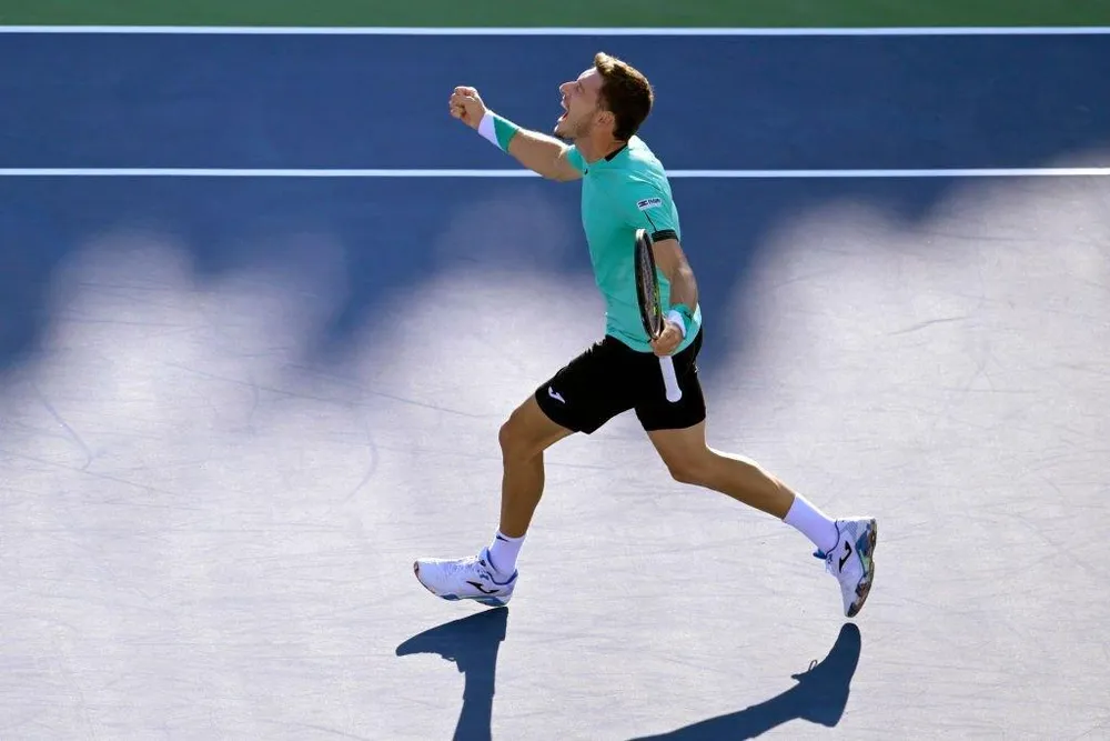 Đồng hương của Nadal - Busta ăn mừng chiến tích ngược dòng. Ảnh: GETTY Đồng hương của Nadal - Busta ăn mừng chiến tích ngược dòng. Ảnh: GETTY