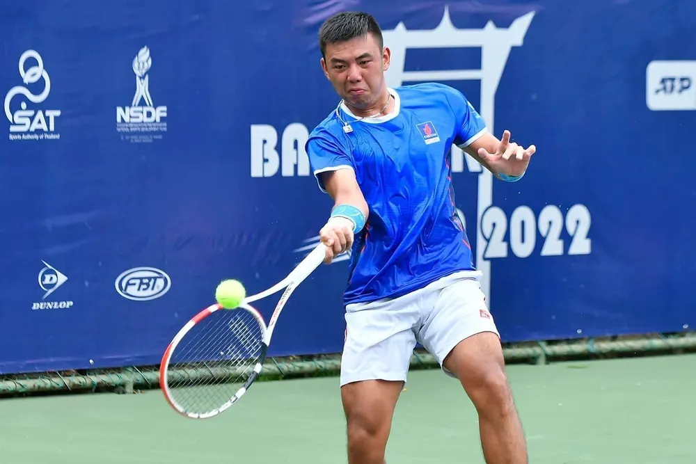Lý Hoàng Nam tại Challenger Bangkok Open 1. ẢNH: CMQ Lý Hoàng Nam tại Challenger Bangkok Open 1. ẢNH: CMQ