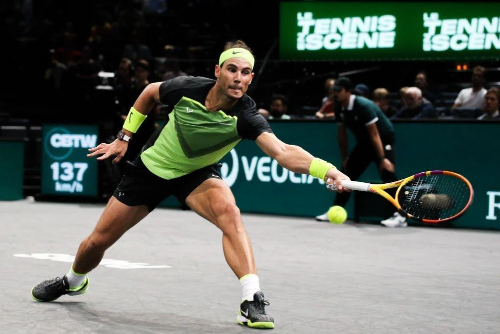 Tay vợt số 1 thế giới - Nadal đại diện tuyển Tây Ban Nha tranh tài ở United Cup. Ảnh: GETTY