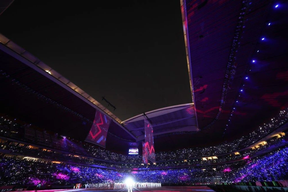 Phía trong sân vận động Al Bayt có sức chứa 60.000 chỗ ngồi. Ảnh: GETTY