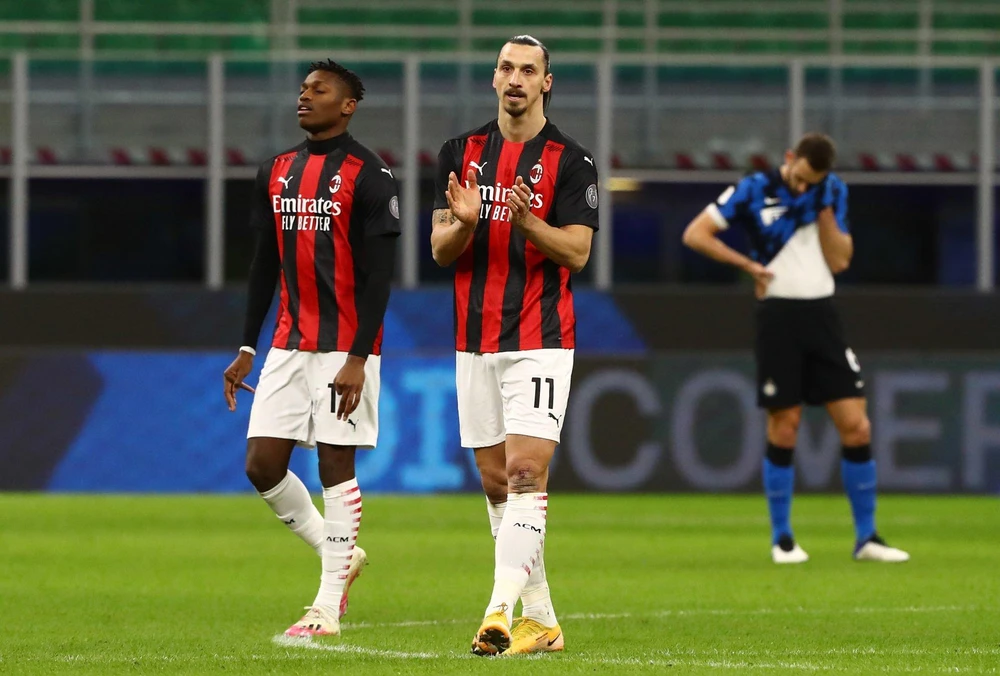 Ibrahimovic trong màu áo CLB AC Milan. Ảnh: GETTY