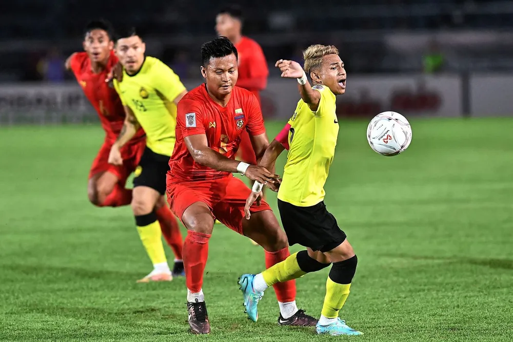 Malaysia đánh bại Myanmar 1-0 trên sân khách. Ảnh: BERNAMA Malaysia đánh bại Myanmar 1-0 trên sân khách. Ảnh: BERNAMA