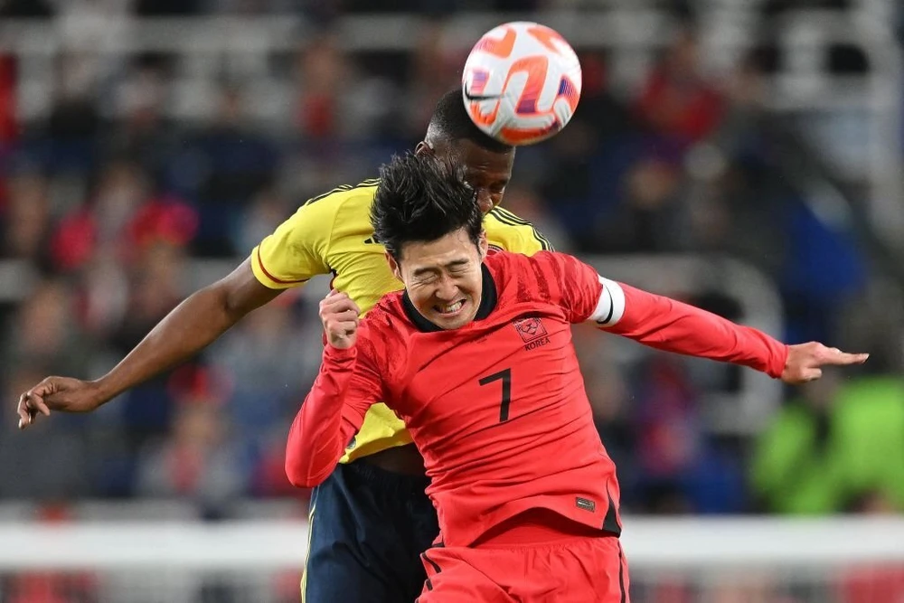 Ngôi sao Son Heung-min lập cú đúp trong ngày HLV Klinsmann ra mắt đội tuyển Hàn Quốc. Ảnh: GETTY