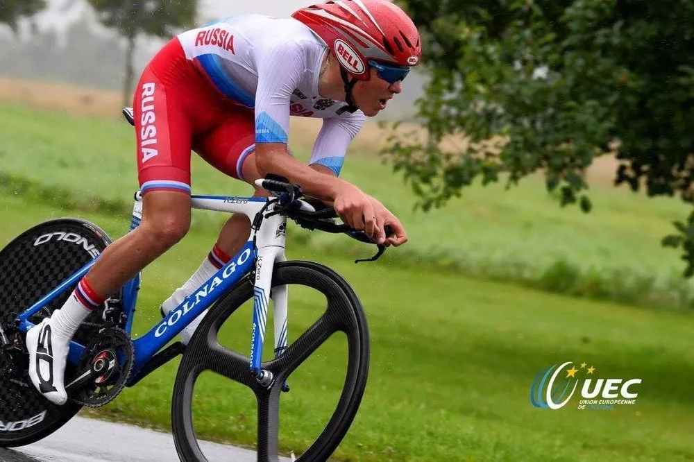 Petr Rikunov có sở trường đua cá nhân tính giờ và chân đèo giỏi. Ảnh: UEC