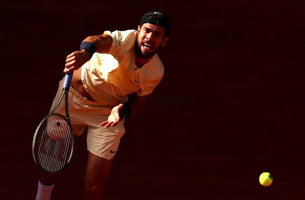 Tay vợt người Nga thi đấu cực hay trước Alcaraz. Ảnh: GETTY Tay vợt người Nga thi đấu cực hay trước Alcaraz. Ảnh: GETTY